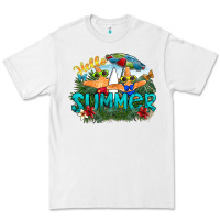 White hello summer Premium Tee - SublimationCraftShop