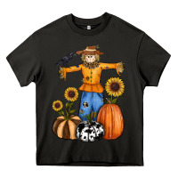 Asphalt pumpkin sunflower fall scarecrow Heavy Core Tee - RanaPortraitStore