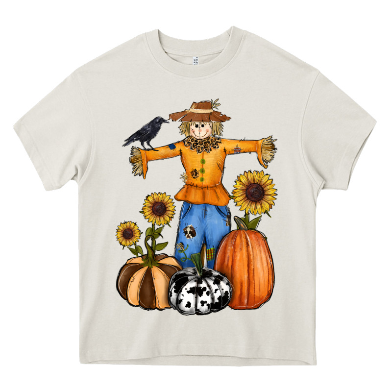 Pumpkin Sunflower Fall Scarecrow Heavy Core Tee by RanaPortraitStore | Teevron