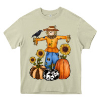 Mossy pumpkin sunflower fall scarecrow Heavy Core Tee - RanaPortraitStore