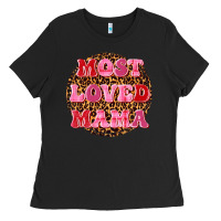 Black most loved mama Ladies Tee - texasbilliewilder