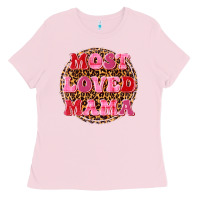 Bubblegum Pink most loved mama Ladies Tee - texasbilliewilder