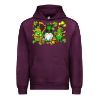 Mauve Wine St. Patrick's Day gnomes Urban Hoodie - OliviaCreatesArt