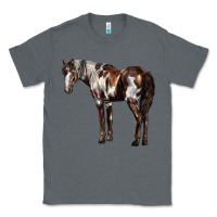 Charcoal Heather Mustang Horse Classic Tee - LillyAllenDesigns