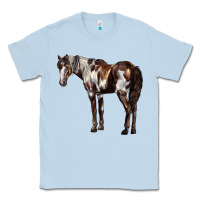 Dusty Blue Mustang Horse Classic Tee - LillyAllenDesigns