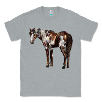 Heather Grey Mustang Horse Classic Tee - LillyAllenDesigns