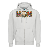 Dove Grey Western Mom With Baby Jesus Zipper Hoodie - BundleAndBundleShop