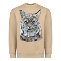 Mushroom Bobcat Head Heavyweight Sweatshirt - LillyAllenDesigns