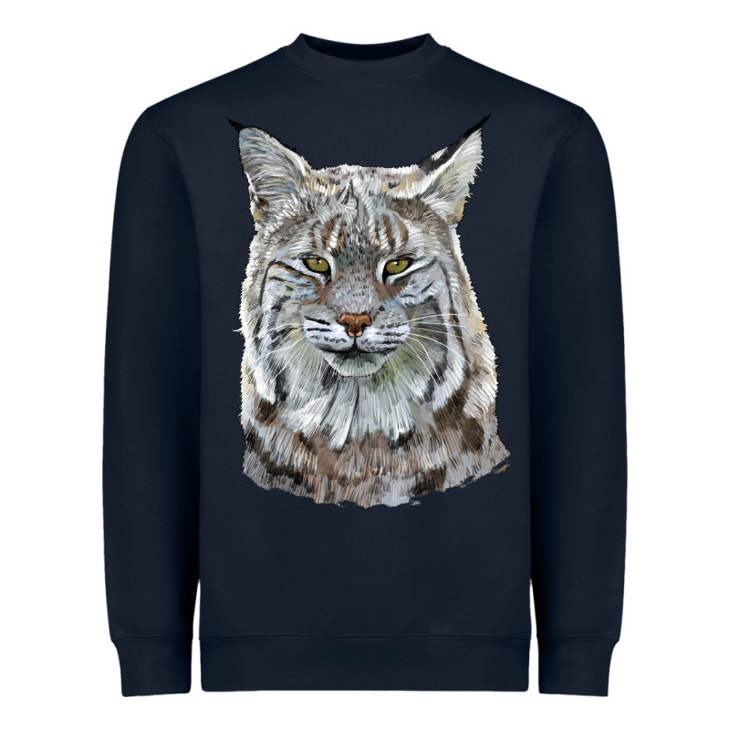 Bobcat Head Heavyweight Sweatshirt by LillyAllenDesigns | Teevron