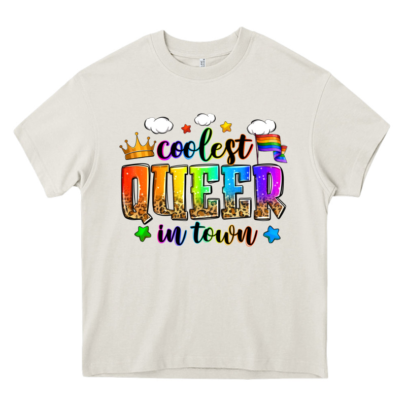 Coolest Queer In Town Heavy Core Tee by Zillion Design Studio | Teevron