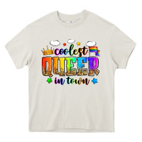Cream coolest queer in town Heavy Core Tee - Zillion Design Studio