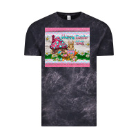 Cloud Black happy easter y'all  rabbit Vintage Tee - BarkalooDesign