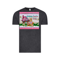 Vintage Black happy easter y'all  rabbit Vintage Tee - BarkalooDesign