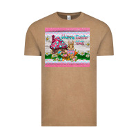Vintage Coffee happy easter y'all  rabbit Vintage Tee - BarkalooDesign