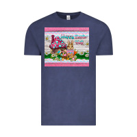 Vintage Denim happy easter y'all  rabbit Vintage Tee - BarkalooDesign