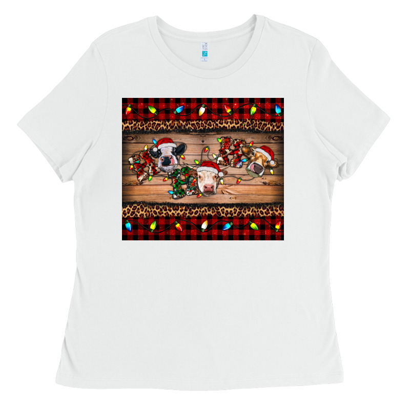 Hohoho Christmas Cows Ladies Tee by RanaPortraitStore | Teevron