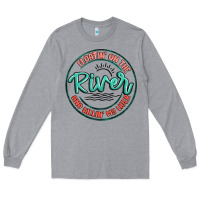 Heather Grey floatin on the river killin my liver Long Sleeve Tee - MaliasSmallBusiness