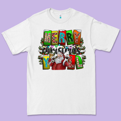 Merry Christmas Yall Premium Tee Designed By Cowhidedigitalart