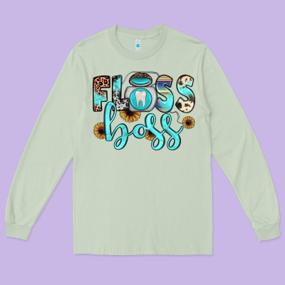 Floss Boss Long Sleeve Tee Designed By Jahusdesignshop
