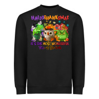 Black Hallothanksmas Heavyweight Sweatshirt - NancyCooperArtShop