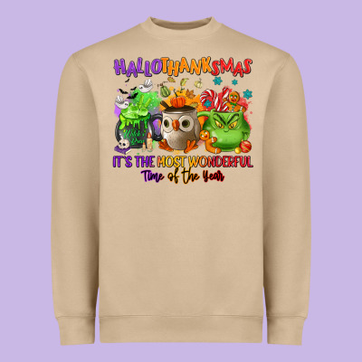 Hallothanksmas Heavyweight Sweatshirt Designed By Nancycooperartshop
