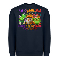 Navy Hallothanksmas Heavyweight Sweatshirt - NancyCooperArtShop