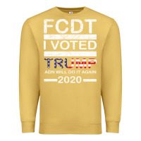 Antique Gold hell yeah i voted trump and will do it again 2020 Premium Sweatshirt - Bettercallsaul