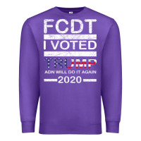 Purple hell yeah i voted trump and will do it again 2020 Premium Sweatshirt - Bettercallsaul