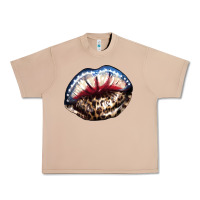 Burro American lips leopard Urban Heavy Tee - NancyCooperArtShop