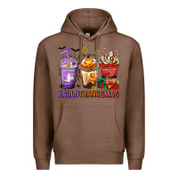 Chestnut hallothanksmas coffee cups Premium Hoodie - texasbilliewilder