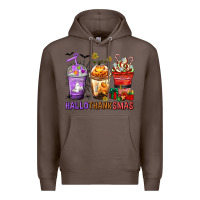 Coffee hallothanksmas coffee cups Premium Hoodie - texasbilliewilder