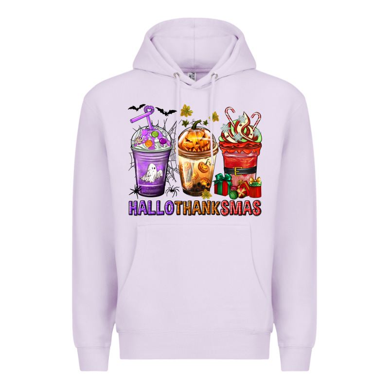 Hallothanksmas Coffee Cups Premium Hoodie by texasbilliewilder | Teevron