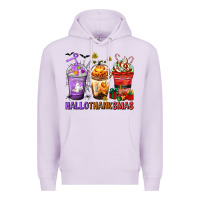 Lilac hallothanksmas coffee cups Premium Hoodie - texasbilliewilder
