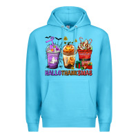Ocean Blue hallothanksmas coffee cups Premium Hoodie - texasbilliewilder