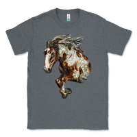 Charcoal Heather Mustang Horse Classic Tee - LillyAllenDesigns