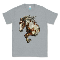 Heather Grey Mustang Horse Classic Tee - LillyAllenDesigns
