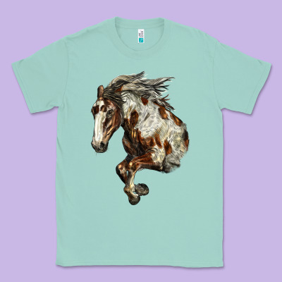 Mustang Horse Classic Tee Designed By Lillyallendesigns
