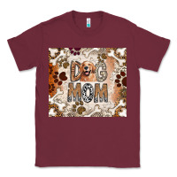 Burgundy Dog Mom Classic Tee - CowhideDigitalArt