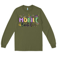 Army Green mobile mardi gras Long Sleeve Tee - MaliasSmallBusiness