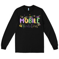 Black mobile mardi gras Long Sleeve Tee - MaliasSmallBusiness