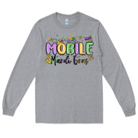 Heather Grey mobile mardi gras Long Sleeve Tee - MaliasSmallBusiness