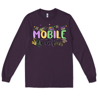 Plum mobile mardi gras Long Sleeve Tee - MaliasSmallBusiness