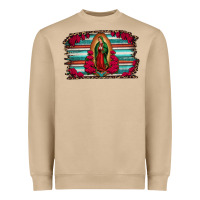 Mushroom lady of guadalupe serape and roses Heavyweight Sweatshirt - Jasminsmagicworld