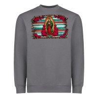 Storm lady of guadalupe serape and roses Heavyweight Sweatshirt - Jasminsmagicworld