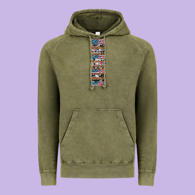 Usa Flag And Western Patterns  Penwraps Vintage Hoodie Designed By Artiststas