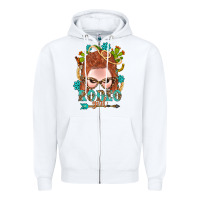 White Western Rodeo Girl Braid Red Hair Zipper Hoodie - BundleAndBundleShop