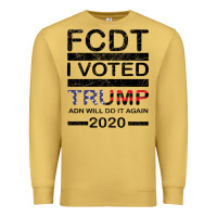 Antique Gold hell yeah i voted trump and will do it again 2020 Premium Sweatshirt - Bettercallsaul