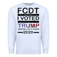 White hell yeah i voted trump and will do it again 2020 Premium Sweatshirt - Bettercallsaul