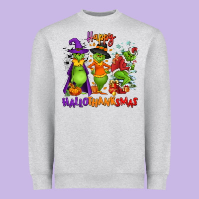 Happy Hallothanksmas Heavyweight Sweatshirt Designed By Nancycooperartshop