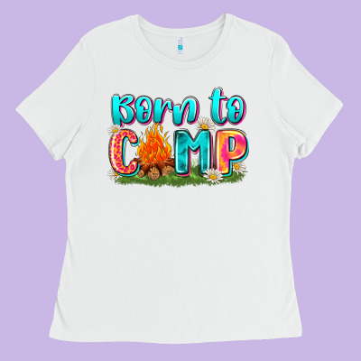Born To Camp Ladies Tee Designed By Zillion Design Studio
